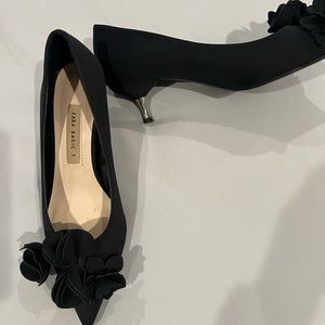 Zara Basic Black Flower Heels